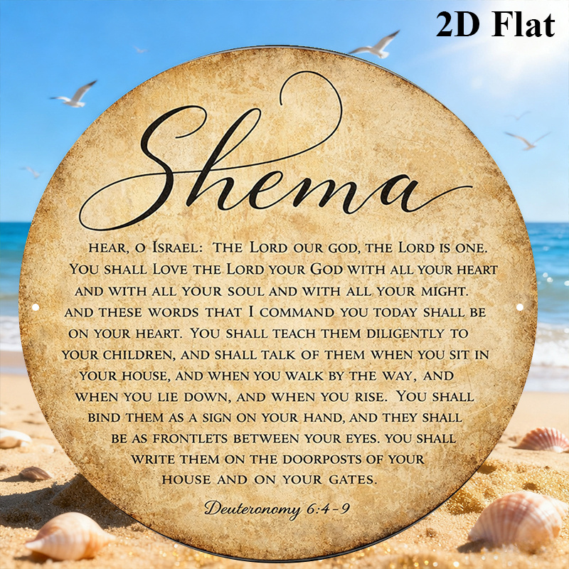 Art & Craft World - CIFBUY Vintage Judaica Scripture Aluminum Wall