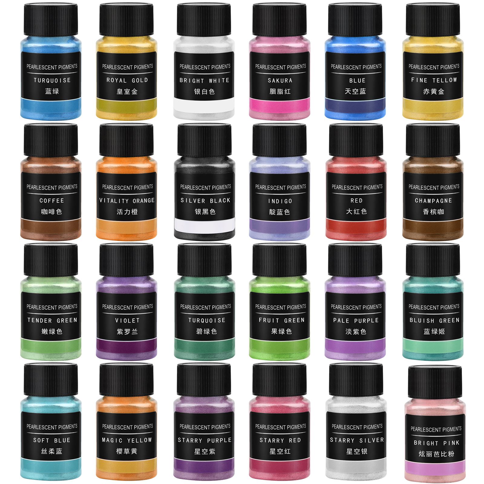 Resin Pigment Powder - 24 Colors Pearlescent Powder Epoxy Resin