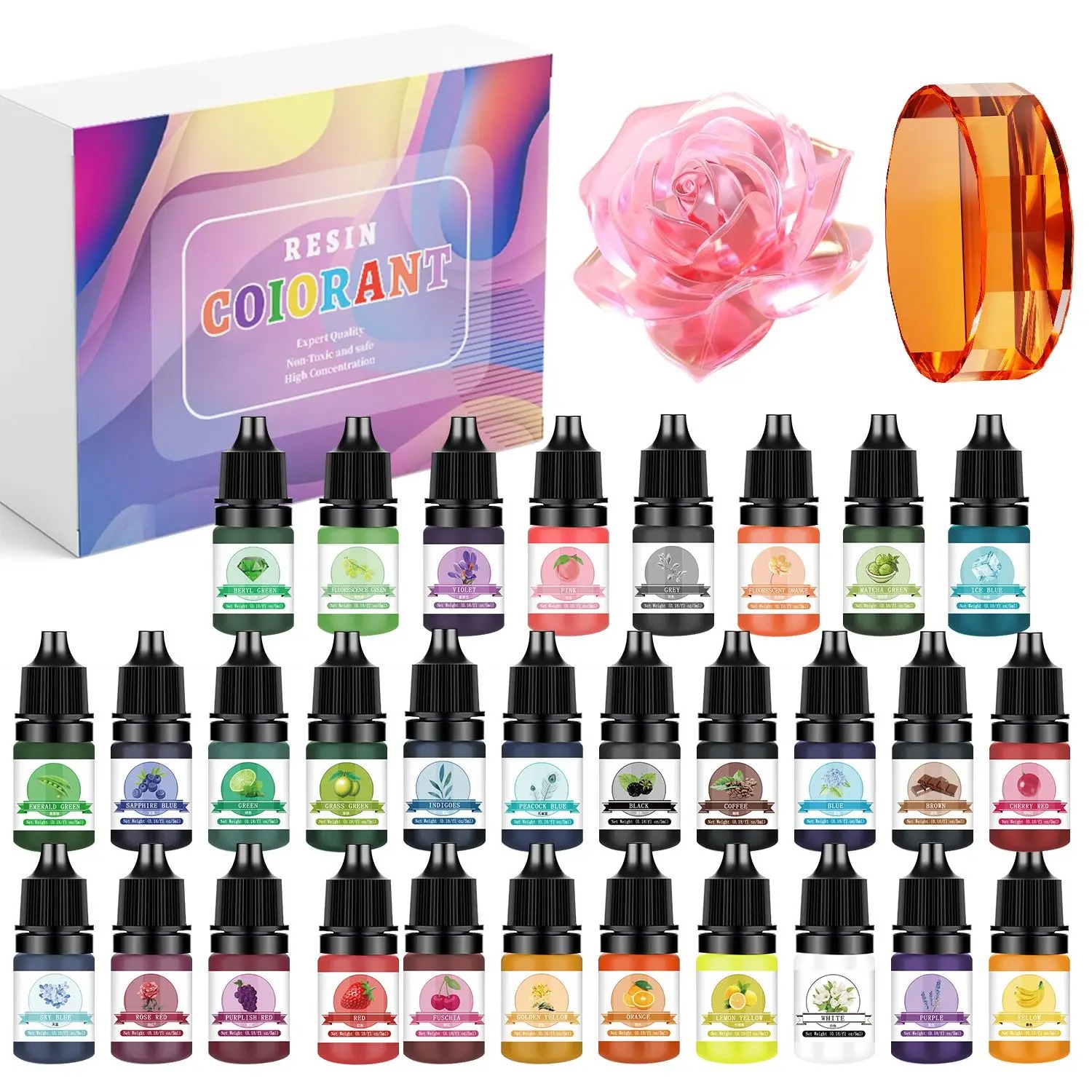 Resin Pigment Powder - 30Colors 5ml Epoxy Resin Pigment Kits