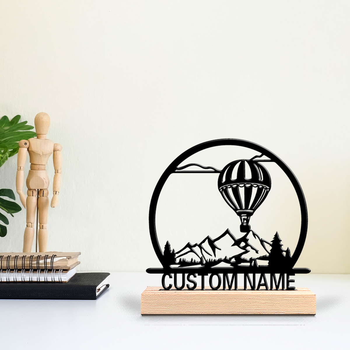 Art Craft Materials - 1pc Hot air balloon Customized Name