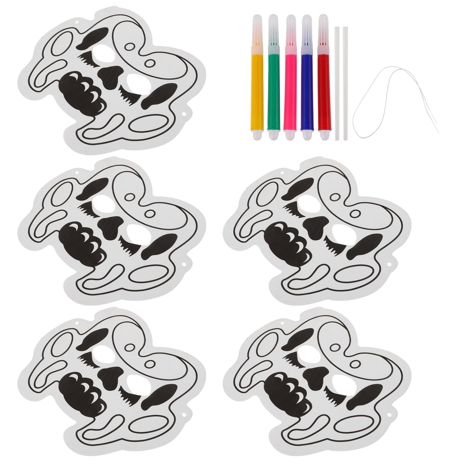 Art Craft Classes - 1Set DIY Graffiti Balloon Mask Blank
