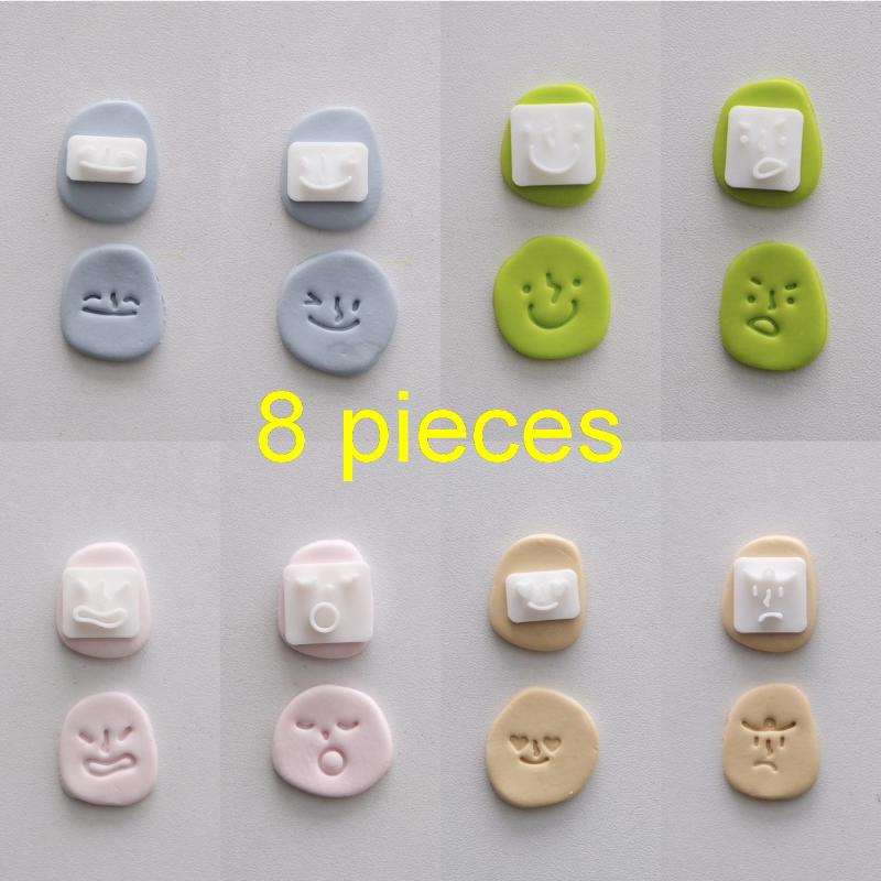 Polymer Clay Set - 8Pcs Mini Cartoon Expression Polymer Clay