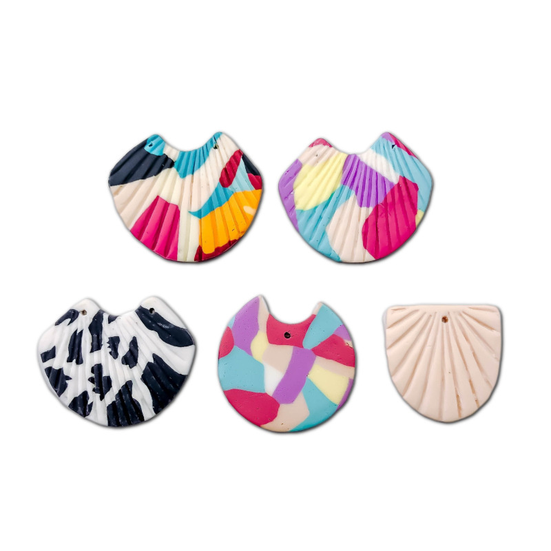 Polymer Clay Set - 5PCS/lot Retro Color Double Hole Hanging