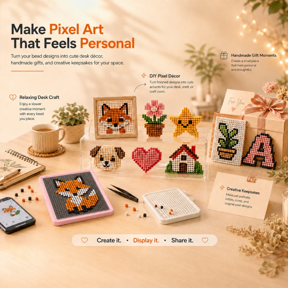 Art Craft Materials - LED Smart Fuse Bead Pegboard, App