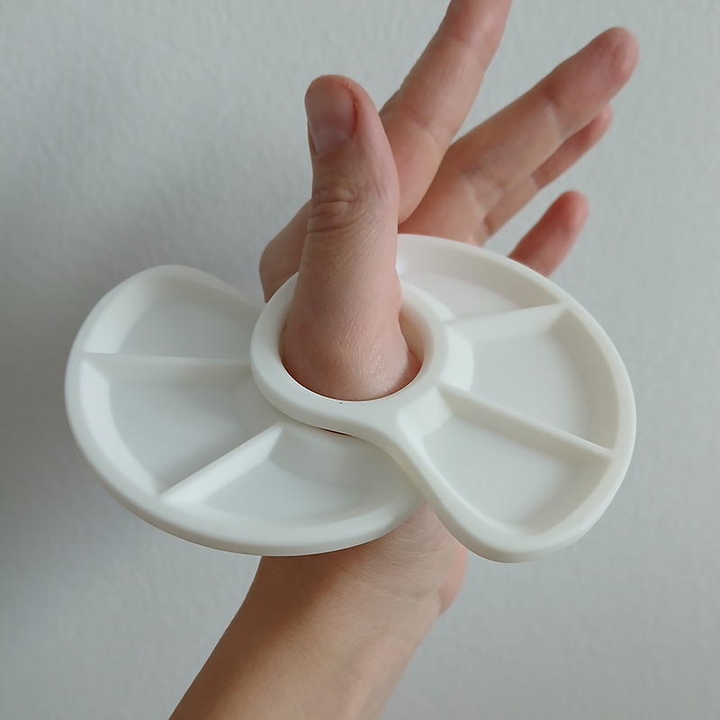 Art Craft Classes - 1/2pc Thumb Palette Ergonomic Design Petite