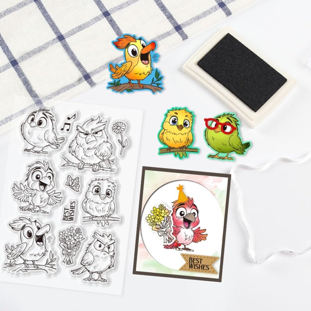 Funny Bird Clear Stamps for Sc - Artwork Craft recension och pris