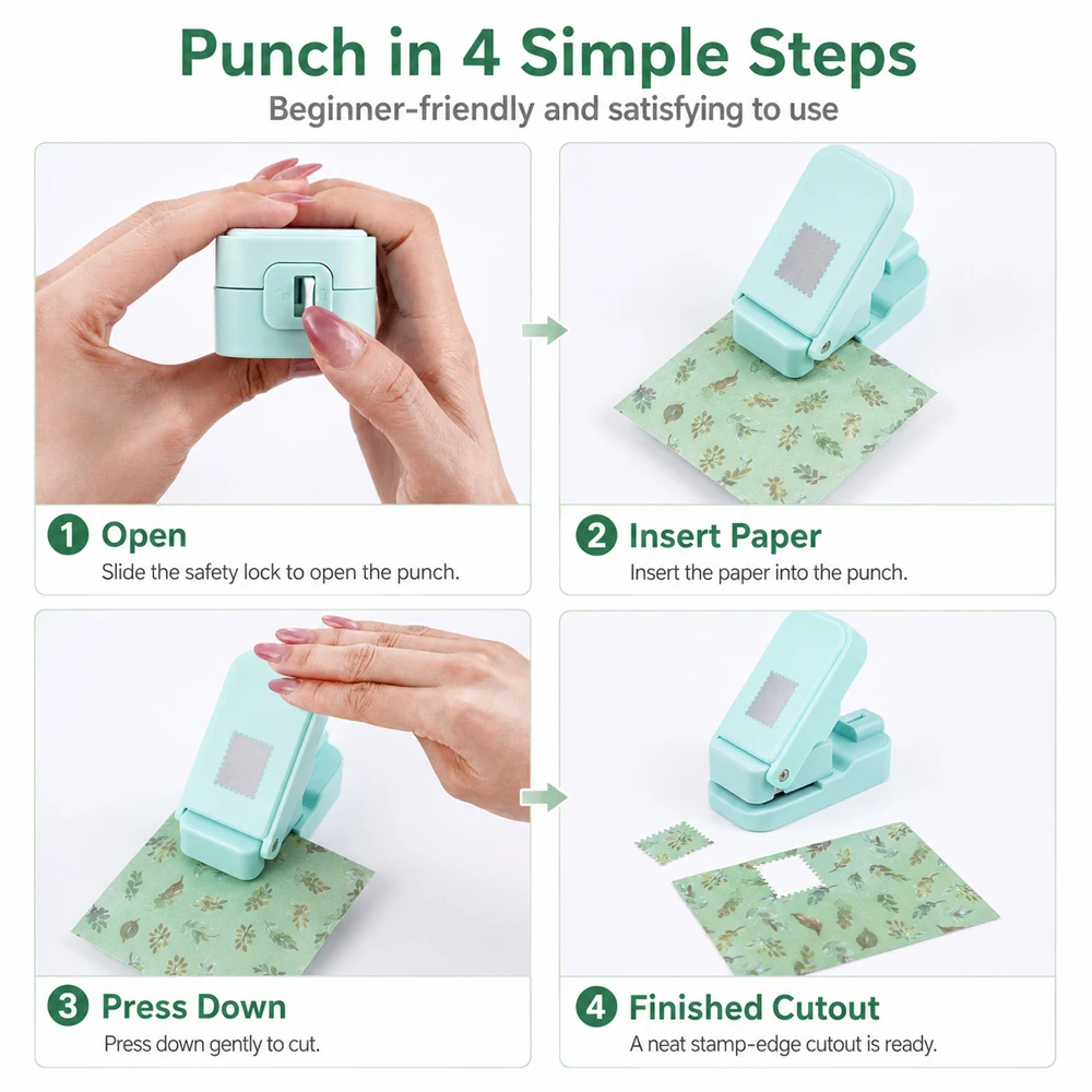 Postage Stamp Edge Paper Punch - Artwork Craft recension och pris