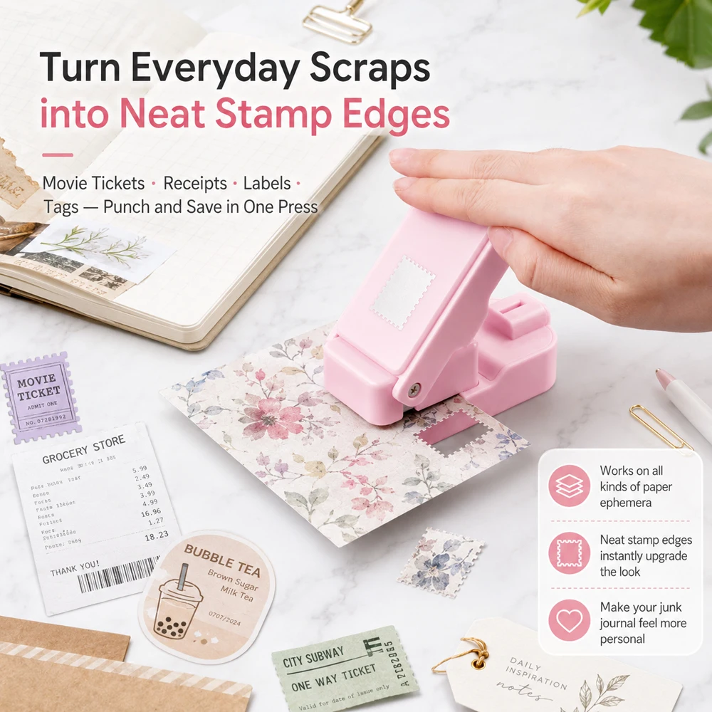 Postage Stamp Edge Paper Punch - Artwork Craft recension och pris