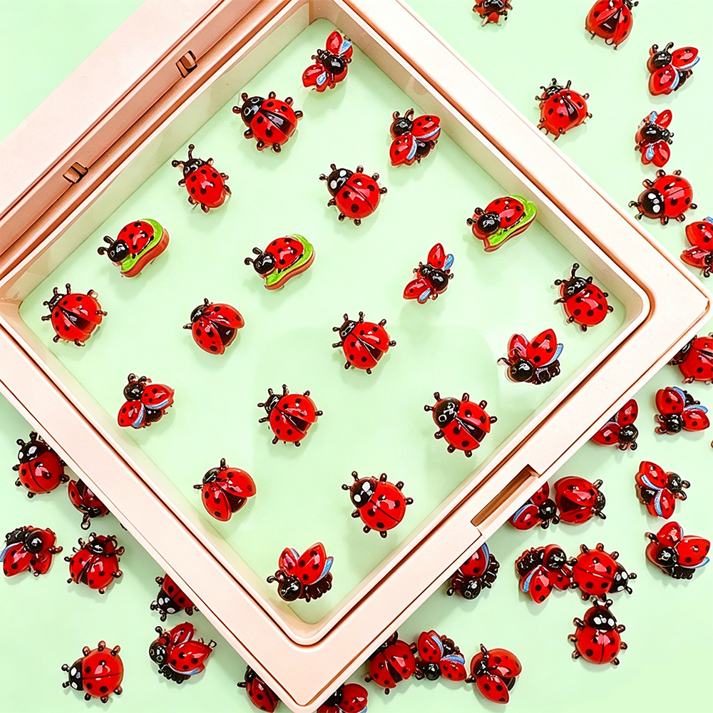 50pcs Cute Cartoon Ladybug Nai - Art Craft Ladybug recension och pris