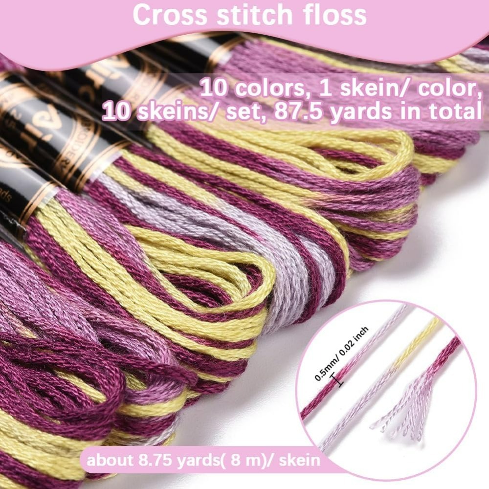 6 Strands Purple Variegated Em - Artwork Craft recension och pris