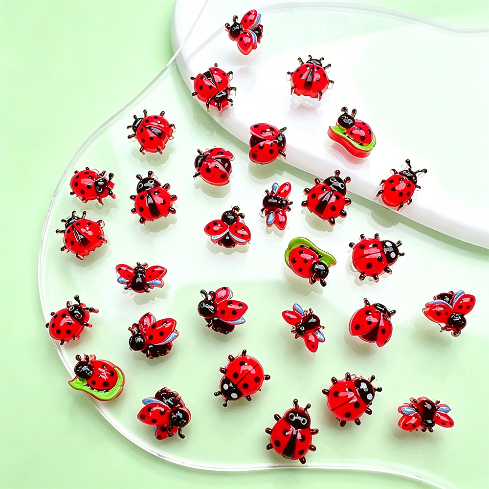 50pcs 3D Mini Resin Ladybug Na - Art Craft Ladybug recension och pris