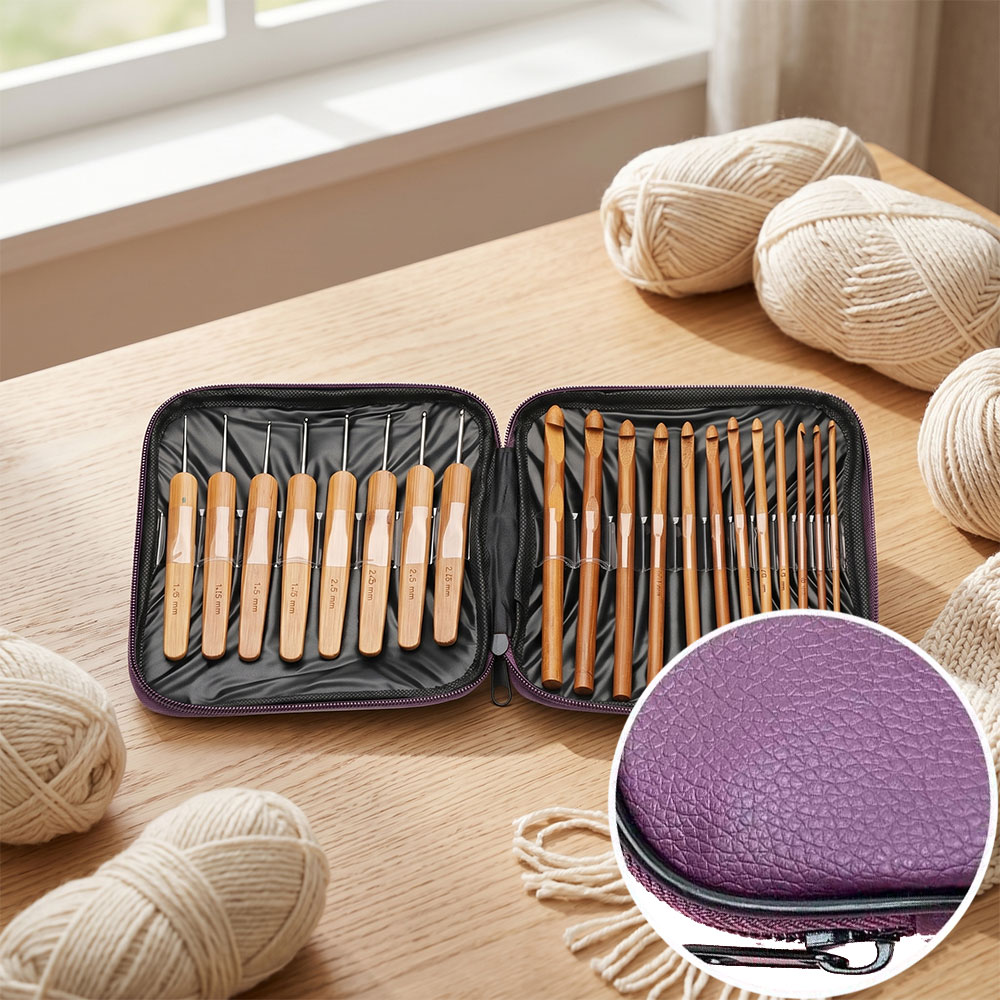 74pcs Bamboo Crochet Hooks Set - Art Craft Materials recension och pris