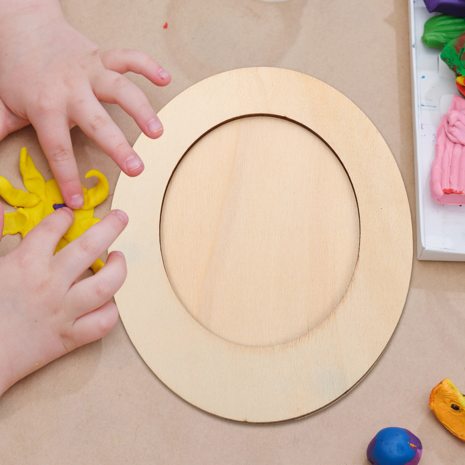 Unfinished Oval Wooden Picture - Art Craft Activities For Preschoolers recension och pris
