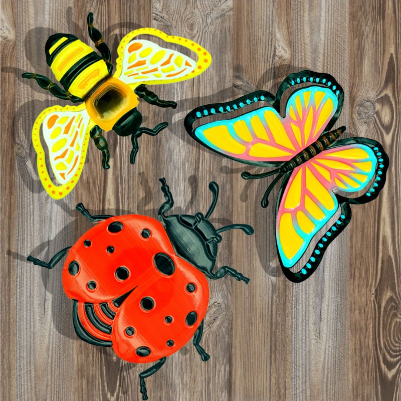 3PCS Butterfly Iron Crafts Hom - Art Craft Ladybug recension och pris
