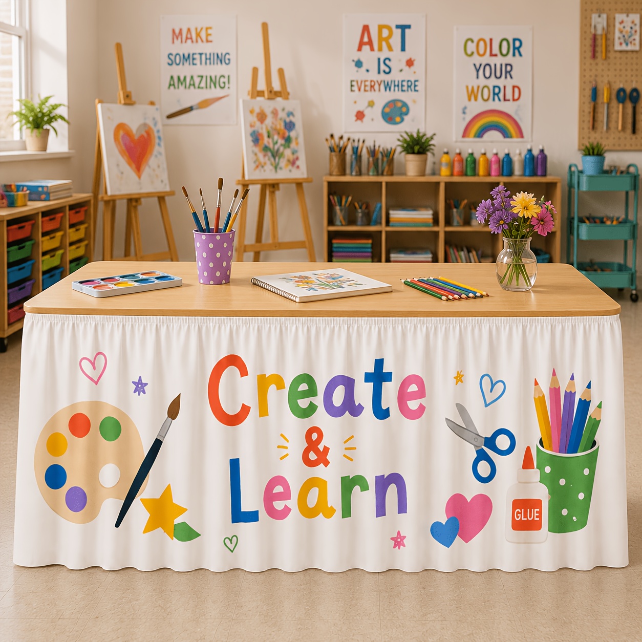 1 tablecloth table skirt, crea - Art Craft Classes recension och pris