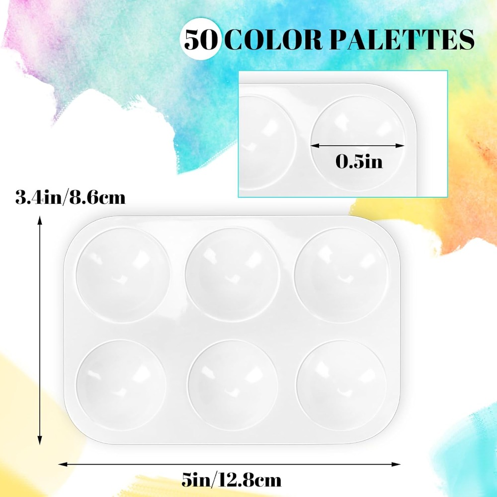 50 Pack 6-Well Plastic Paint P - Art Craft Classes recension och pris