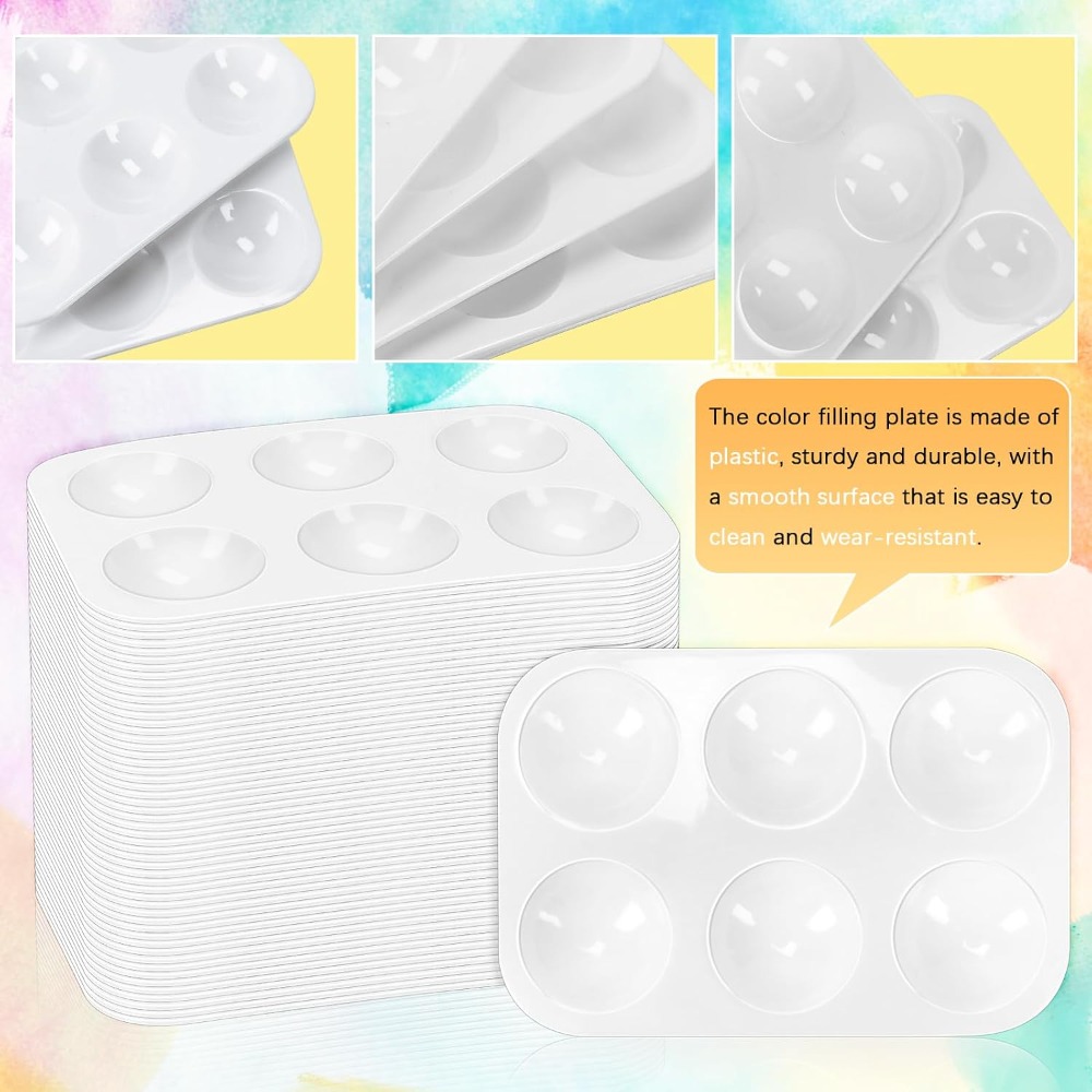 50 Pack 6-Well Plastic Paint P - Art Craft Classes recension och pris