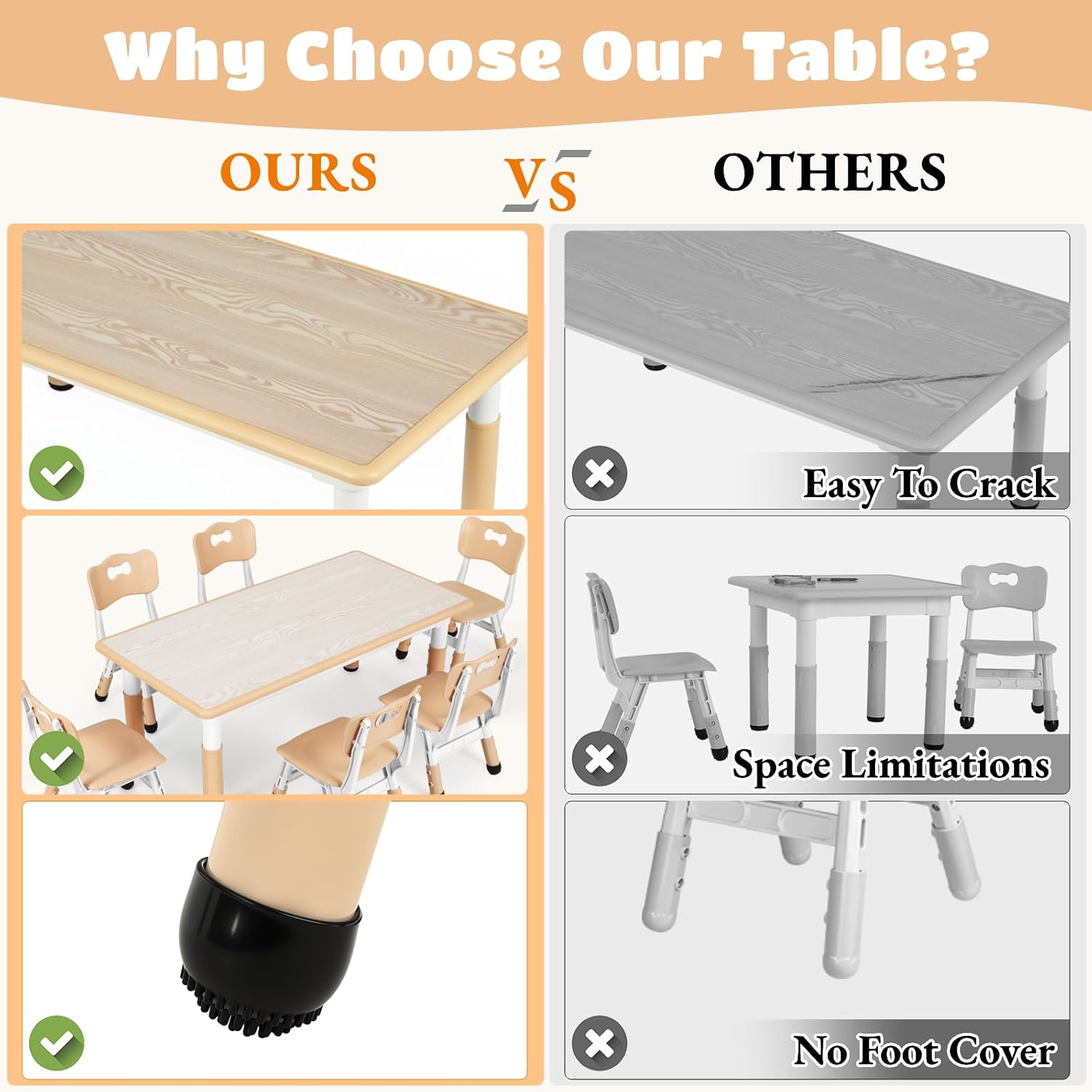 Kids Table and 6 Chairs Set, H - Art Craft Activities For Preschoolers recension och pris