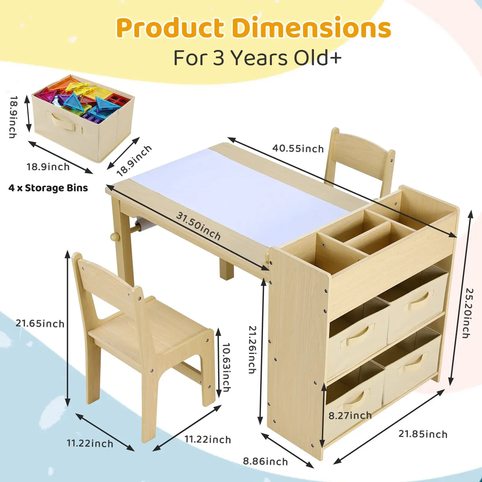 Kids Art Table & 2 Chairs Set  - Art And Craft Quotes For Kids recension och pris