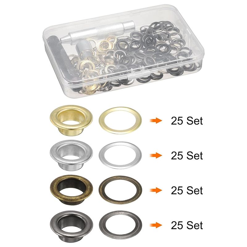 ABWZ-100Pcs Grommet Eyelets To - Leather Tooling Kit recension och pris