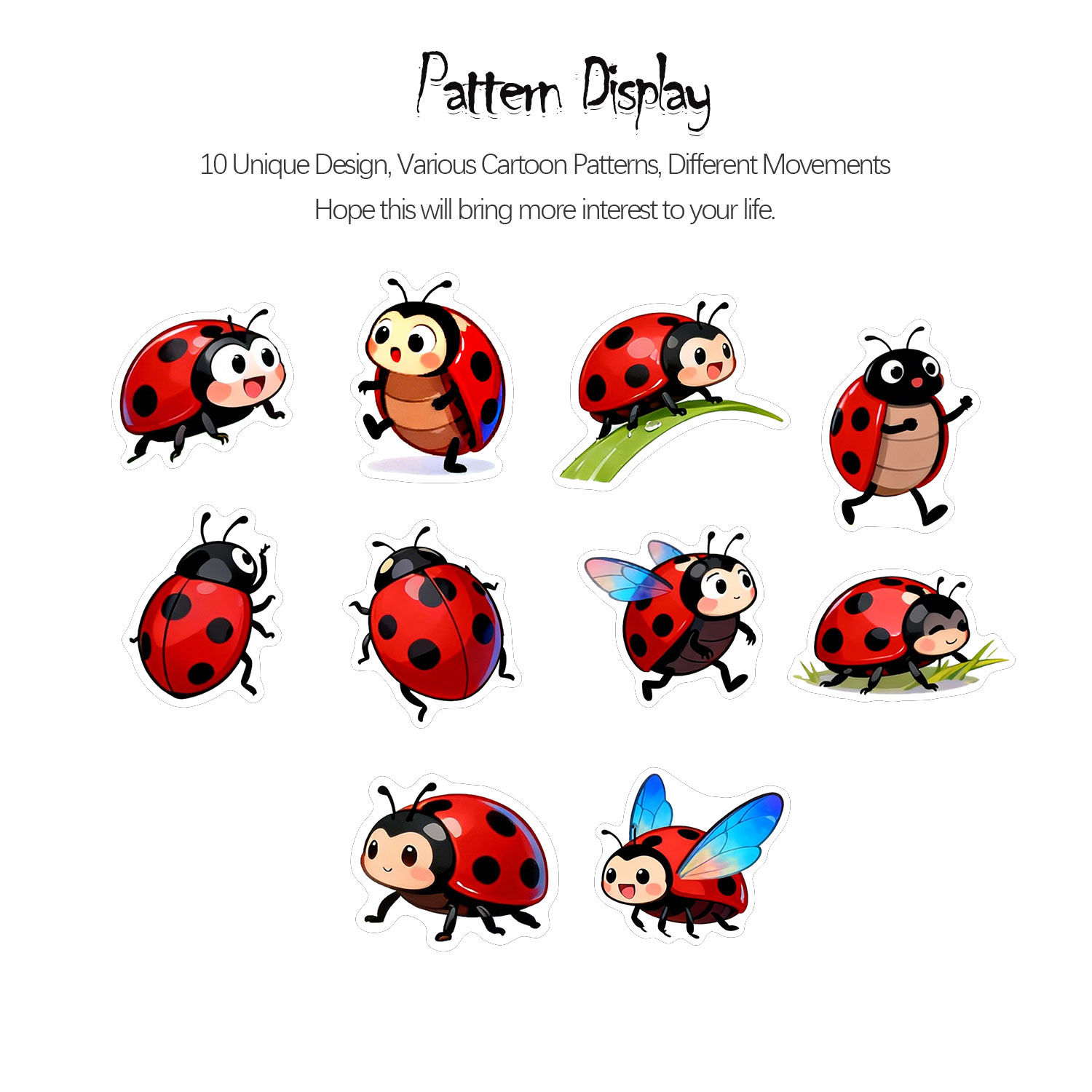 1Roll(500Pcs)10 Irregular Cart - Art Craft Ladybug recension och pris