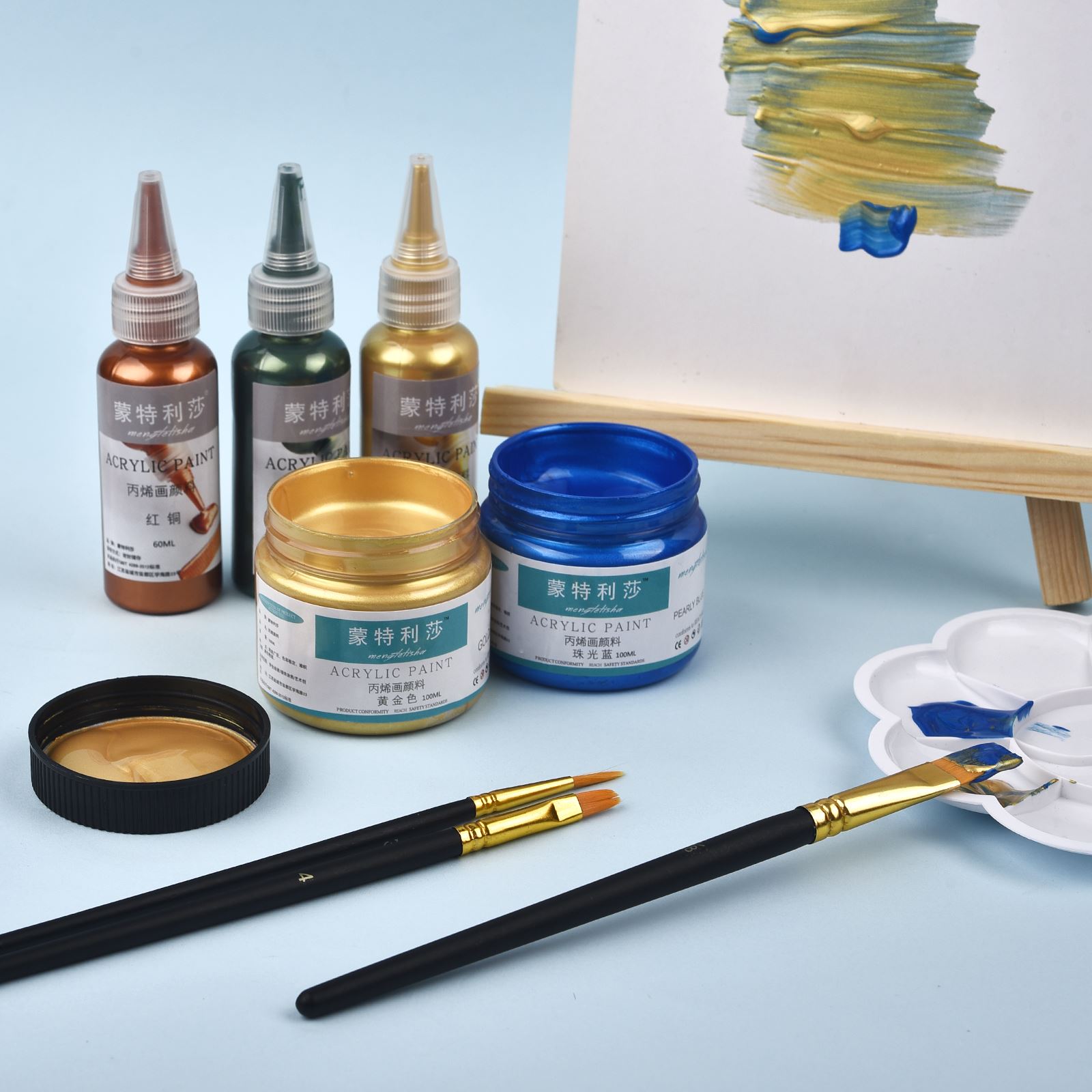 7 Colors 60ml/Bottle Metallic  - Resin Pigment Powder recension och pris