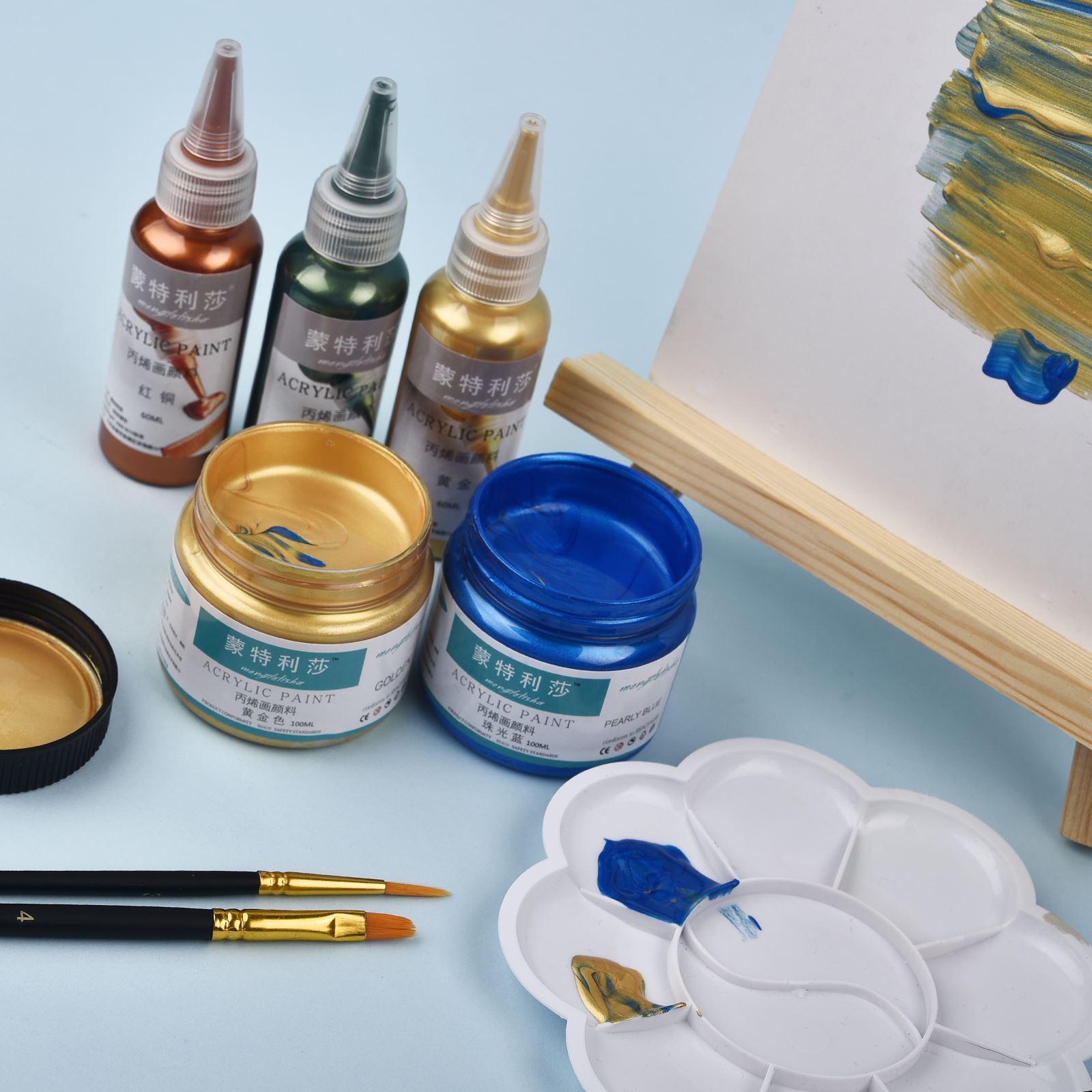 7 Colors 60ml/Bottle Metallic  - Resin Pigment Powder recension och pris