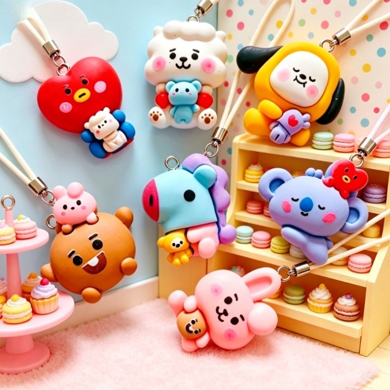7pcs BT21 Resin Cartoon Charm  - Art Craft Materials recension och pris