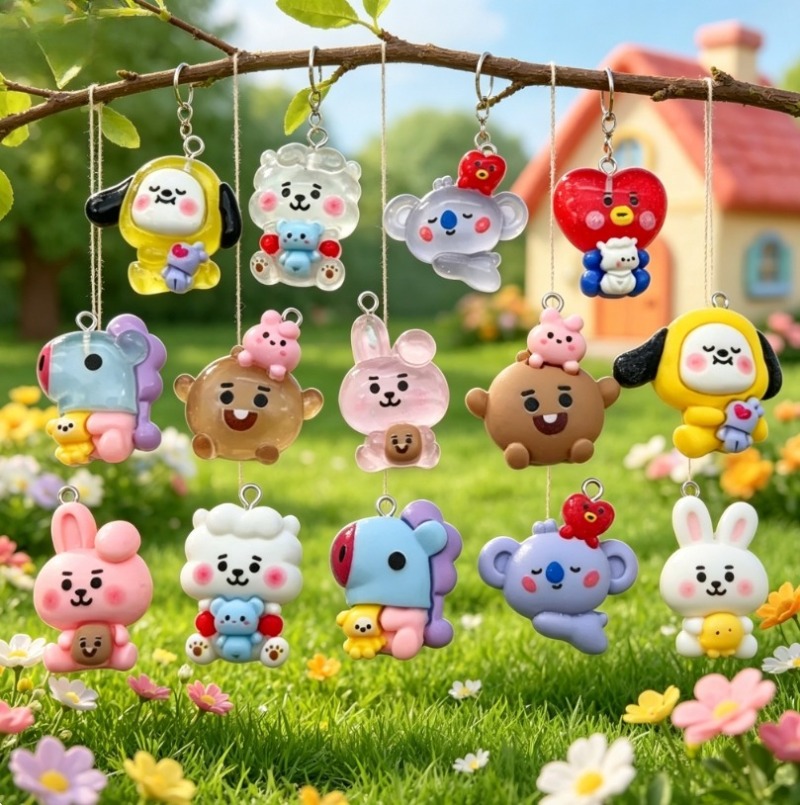 7pcs BT21 Resin Cartoon Charm  - Art Craft Materials recension och pris