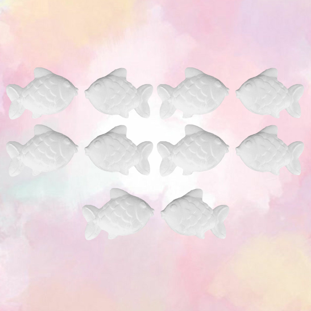 10Pcs Foam Fish DIY Craft Whit - Art Craft Activities For Preschoolers recension och pris