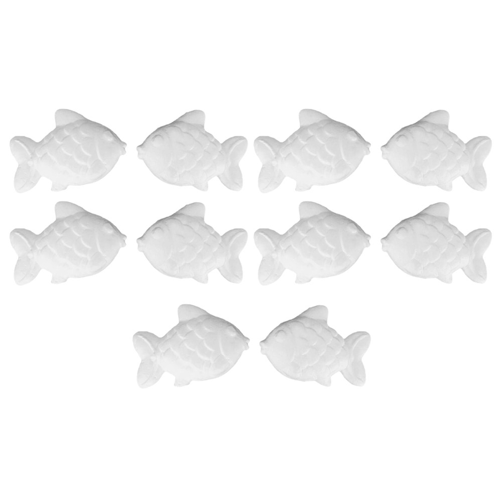 10Pcs Foam Fish DIY Craft Whit - Art Craft Activities For Preschoolers recension och pris