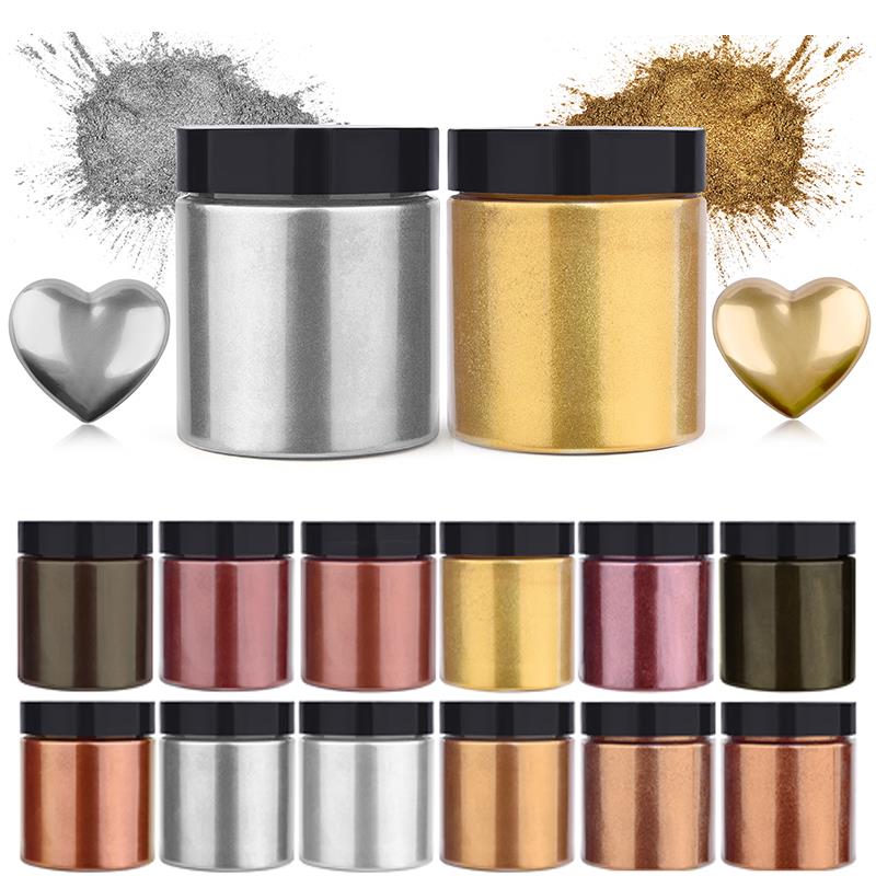 50g Shimmer Metallic Gold Silv - Resin Pigment Powder recension och pris