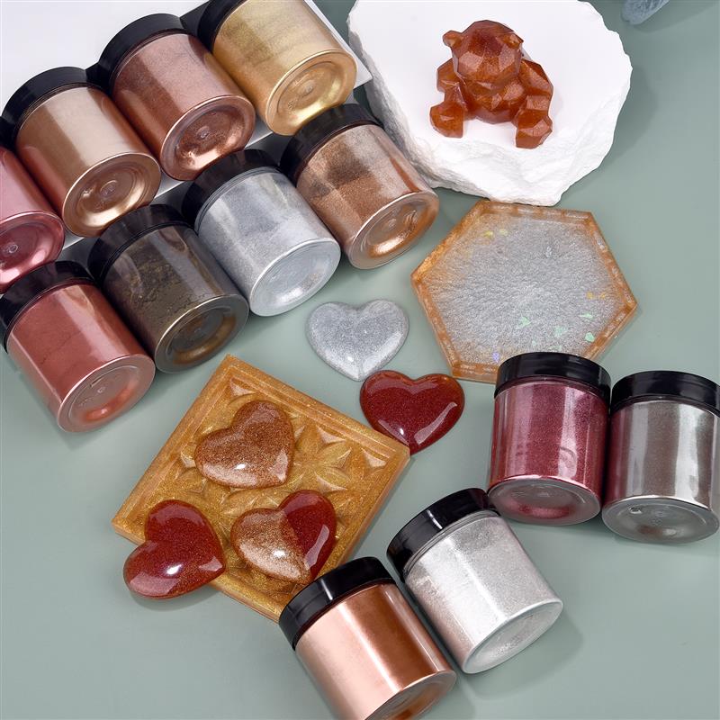 50g Shimmer Metallic Gold Silv - Resin Pigment Powder recension och pris