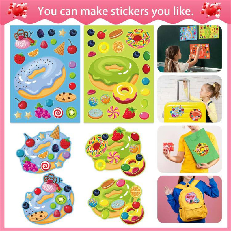 Make a Face Donut Stickers for - Art Craft 5 Year Old recension och pris